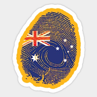 Flag of australia in fingerprint Sticker